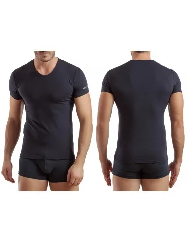 Enrico Coveri ART. ET1001 - Maglia a V in cotone elasticizzato