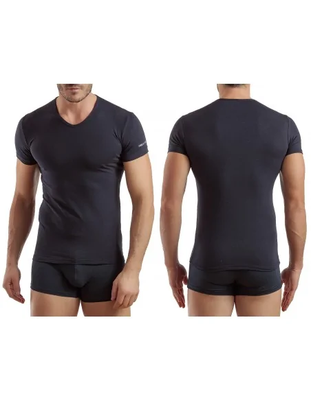 Enrico Coveri ART. ET1001 - Maglia a V in cotone elasticizzato