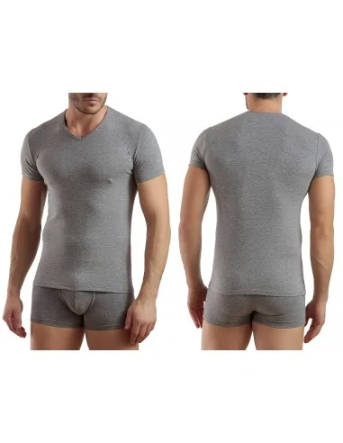 Enrico Coveri ART. ET1001 - Maglia a V in cotone elasticizzato