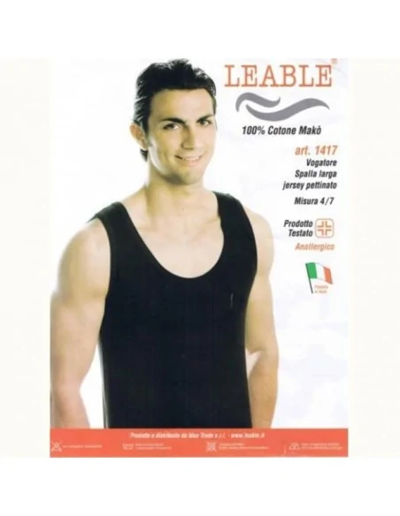 Leable ART. 1417 - Canotta spalla larga in cotone makò