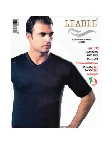 Leable ART. 330 - T-Shirt caldocotone interlock collo a V