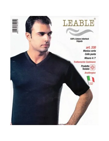 Leable ART. 330 - T-Shirt caldocotone interlock collo a V