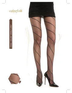 CalzeFolli CFA040 - Collant SPIRALE LUREX