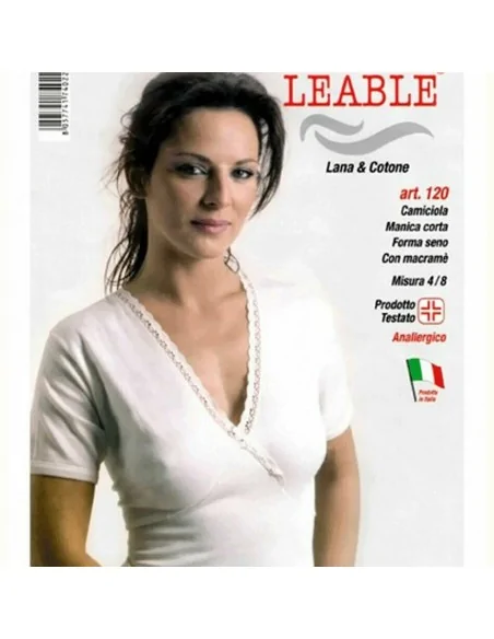 Leable ART. 120 - Camiciola Mezza Manica Forma Seno Con Macrame'