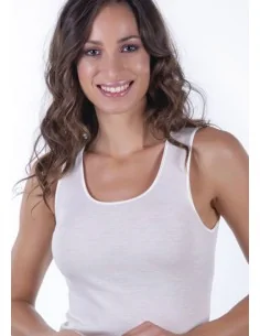 Moretta ART. 5007 - Canotta spallina larga in lana & seta