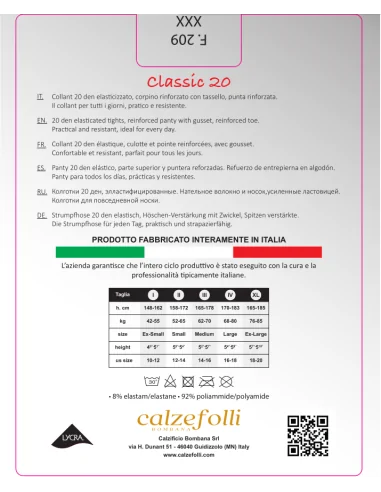 CalzeFolli Classic 20 - Collant