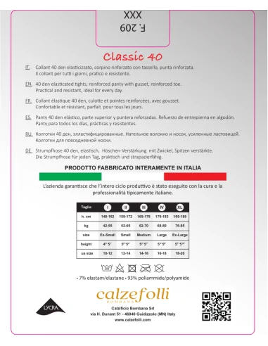 CalzeFolli Classic 40 - Collant