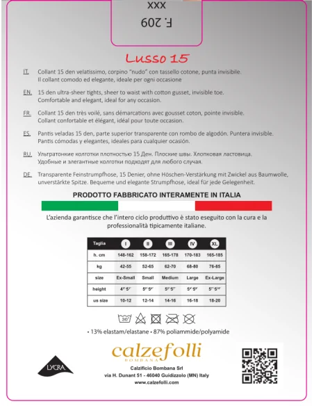 CalzeFolli Lusso 15 - Collant