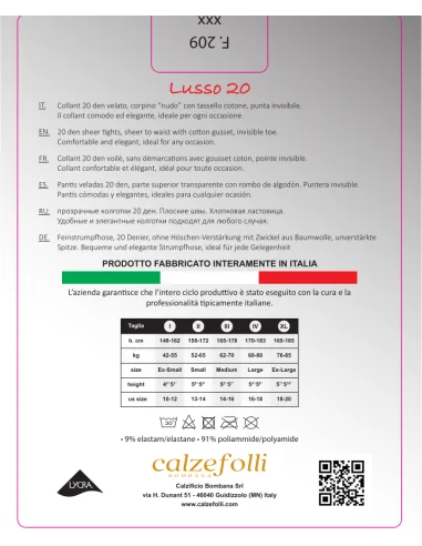 CalzeFolli Lusso 20 - Collant