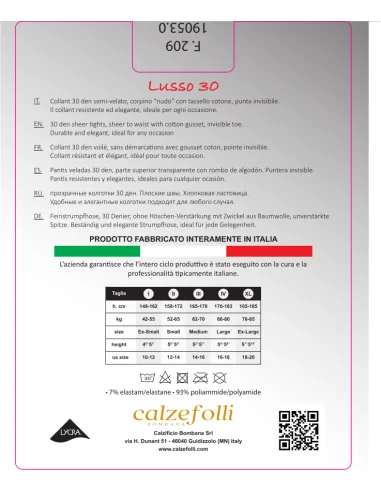 CalzeFolli Lusso 30 - Collant