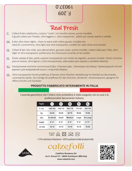 CalzeFolli Real Fresh - Collant