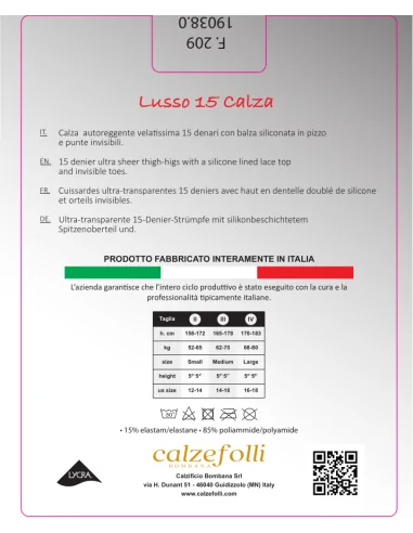 CalzeFolli Lusso 15 - Autoreggente