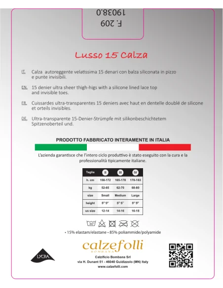 CalzeFolli Lusso 15 - Autoreggente