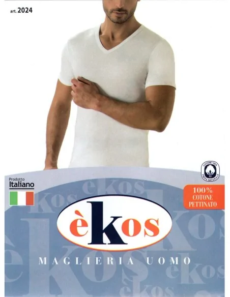 èKos ART. 2024 - Maglia mezza manica, collo a V