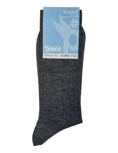 Prisco SANILAN C - Calza corta rasata elasticizzata in misto lana (scatola da 6 paia)