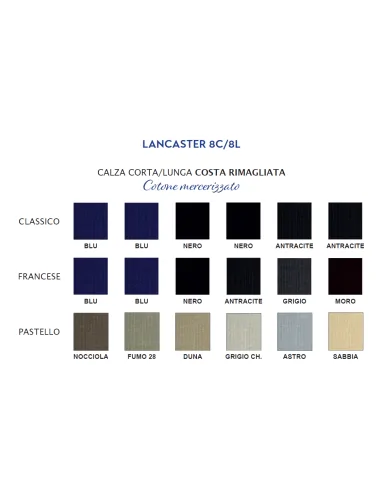 Punto LANCASTER 8L - Calza lunga a costine rimagliata (scatola da 6 paia)