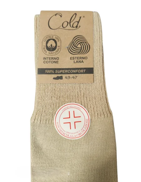 Calzificio Cold Calza lunga sanitaria da uomo in misto lana
