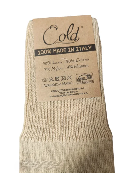Calzificio Cold Calza lunga sanitaria da uomo in misto lana