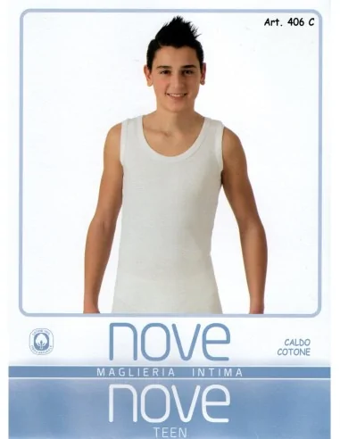 Nove ART. 406C - Canotta da bambino in caldo cotone