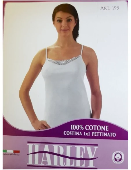 Harley ART. 195 - Canotta con spallina stretta con pizzo